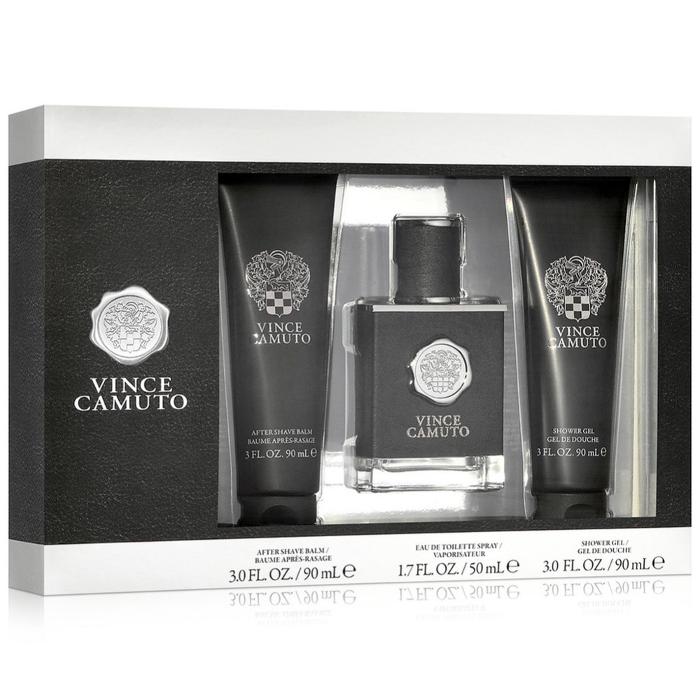 Vince Camuto Men Set | After Shave Balm | Eau de Toilette | Shower Gel